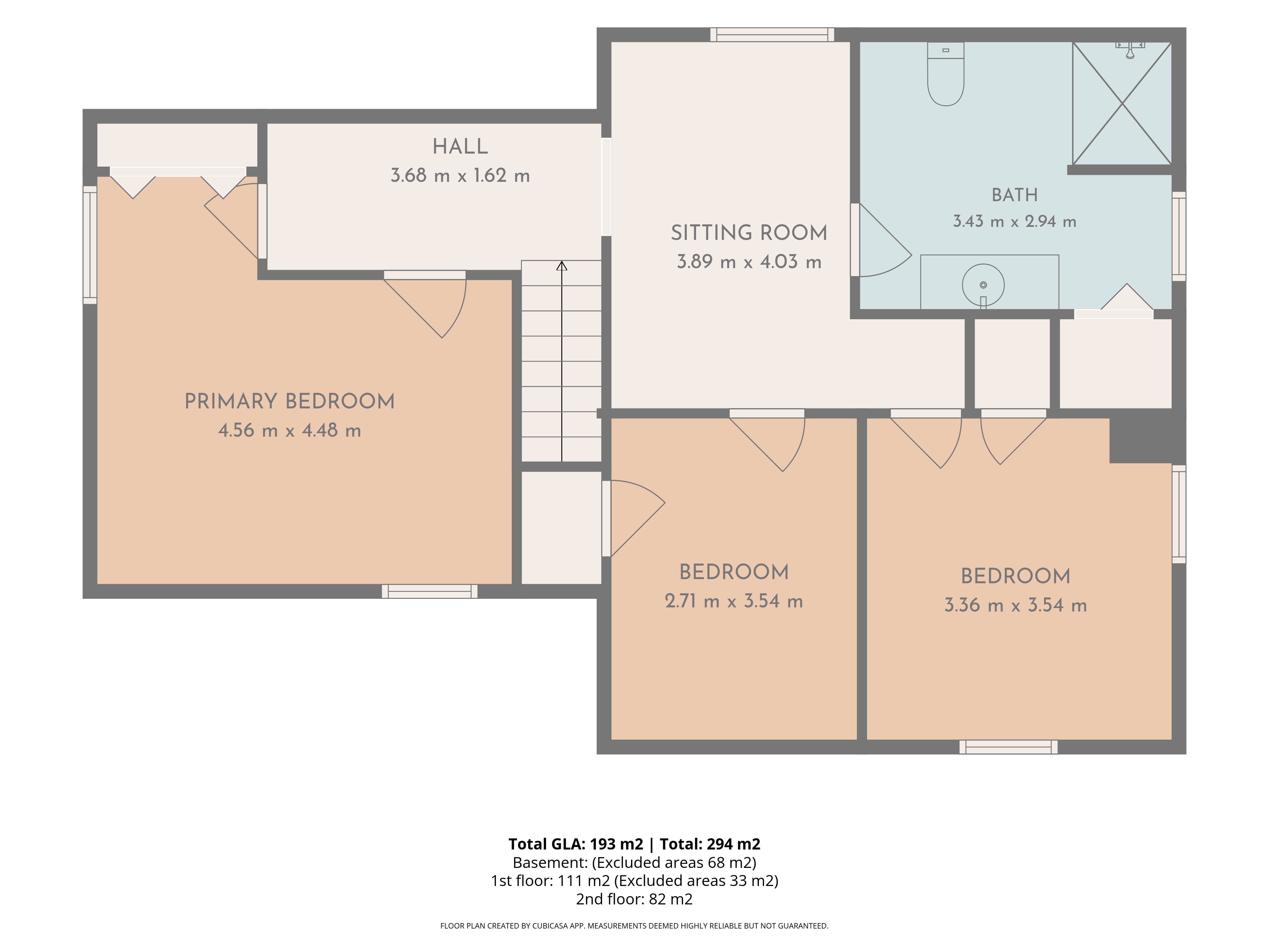 Second floor plan, 1268 Goshen Road